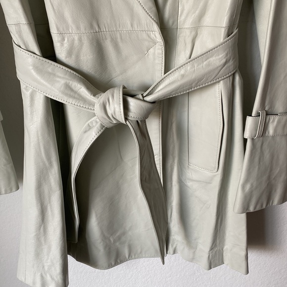 NWT Costume National Genuine Leather Trench Rain Coat Jacket, EU40 or US4 - Picture 2 of 13